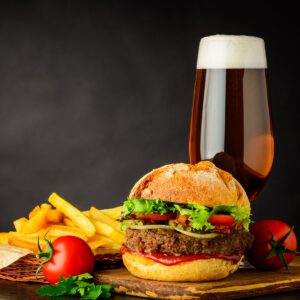Burger and pint offer